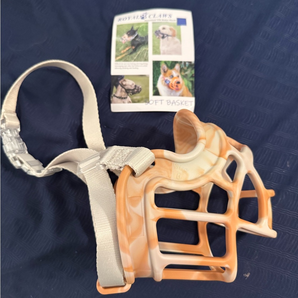 Soft Basket Pet Muzzle - tan